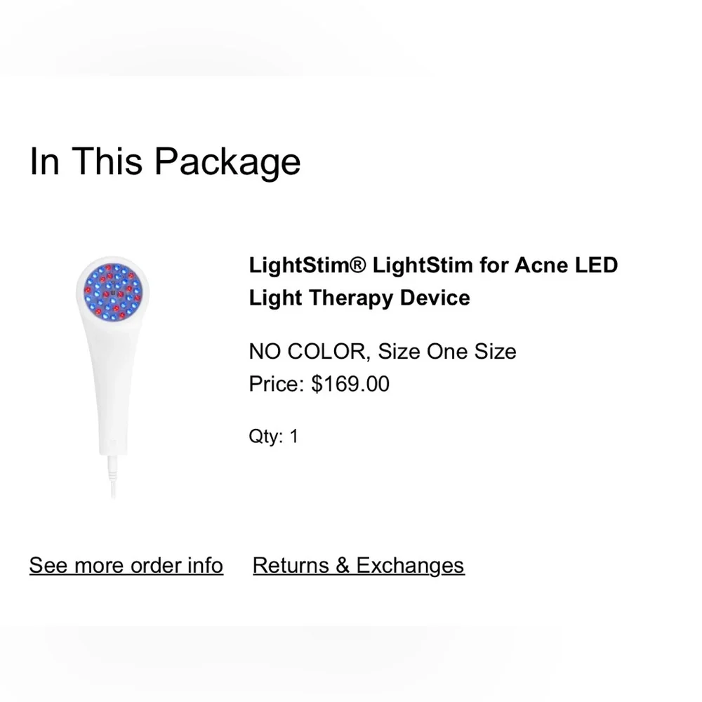 LightStim for Acne Blue Red LED Light Therapy Device Barely Used Case Nordstrom - Picture 6 of 6